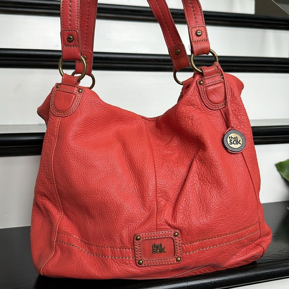 The Sak Red Leather Shoulder Bag